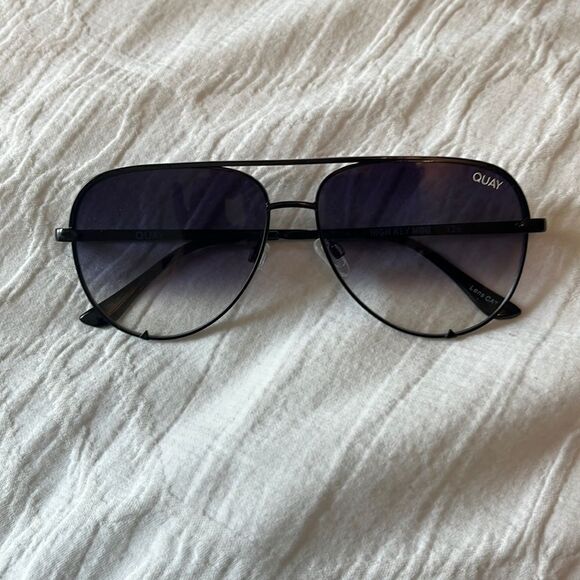 NWT Quay High mini 126 Black/smoked lenses Aviator Sunglasses - Picture 5 of 12